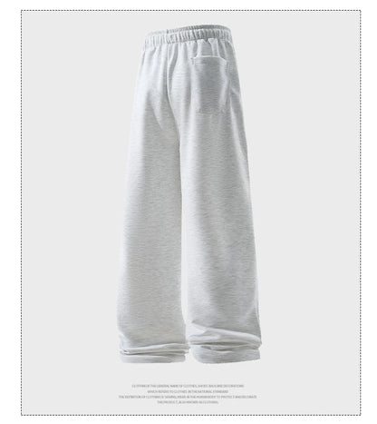 Wide Leg Pant Fashion Causal Breathable Men Sweatpant Male Autumn Versatile Elastic High Waist Drawstring Loose Straight Trouser