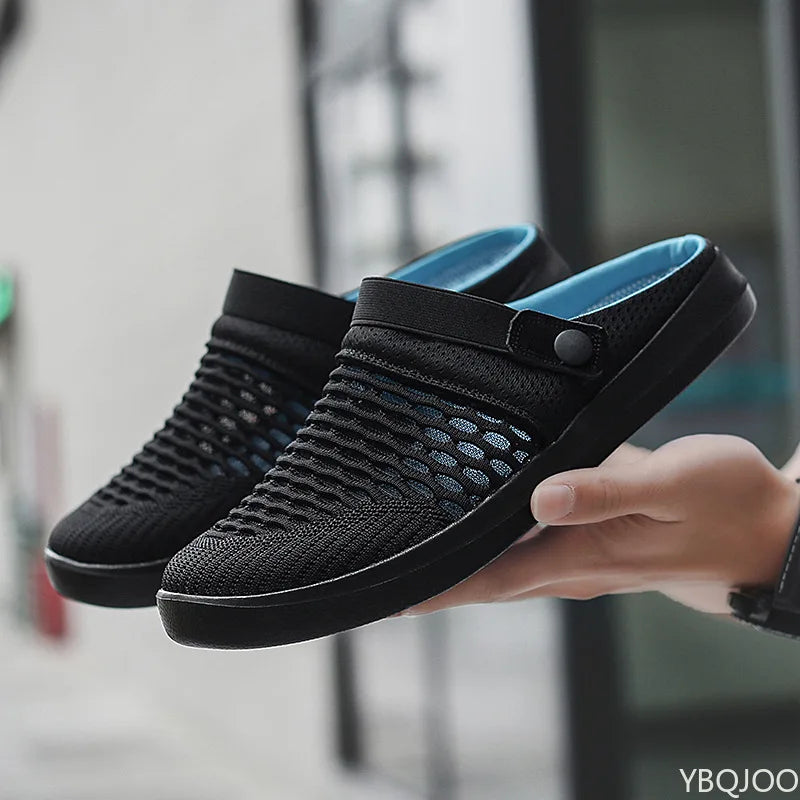Comfortable Mesh Garden Shoes For Men 2025 new summer AntiSlip Lightweight Slippers Men Clogs sandalias hombre Man Beach Sandals