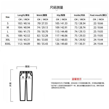 European and American autumn men's hip-hop breathable cotton linen loose casual pants outdoor hiking sports pants
