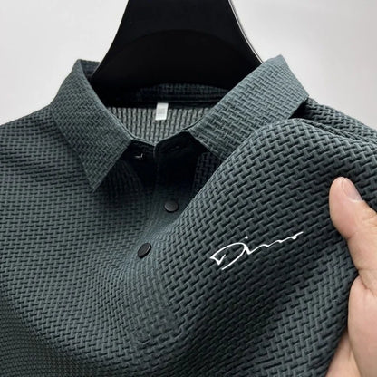 Antibacterial summer new short-sleeved T-shirt exquisite men's complete marking and refreshing breathable POLO shirt top