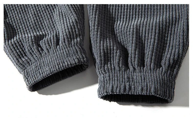 Baggy Corduroy Jogger Pants Men Tech Fleece Sweatpants Man Autumn Winter Casual Harem Pants Male Sport Thermal Trousers